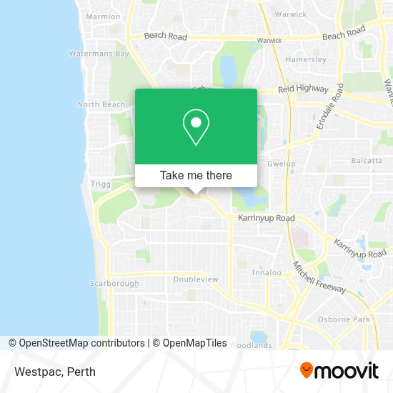 Mapa Westpac
