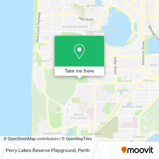 Mapa Perry Lakes Reserve Playground