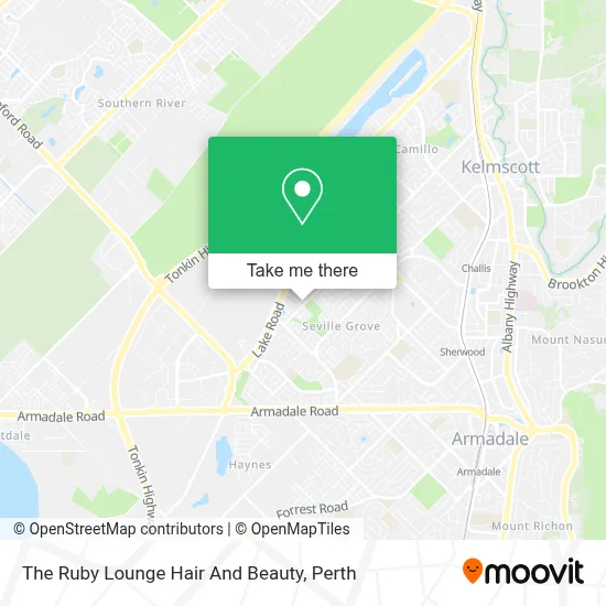 Mapa The Ruby Lounge Hair And Beauty