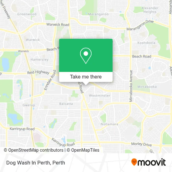 Mapa Dog Wash In Perth