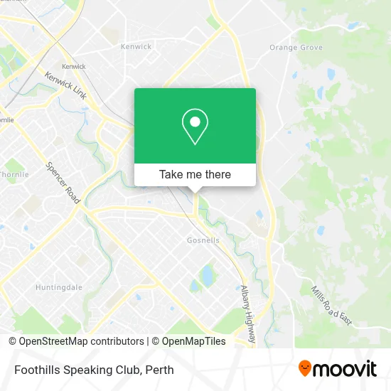 Mapa Foothills Speaking Club