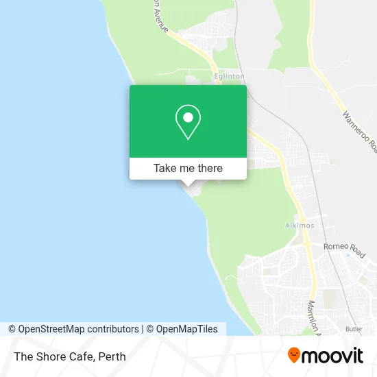 Mapa The Shore Cafe