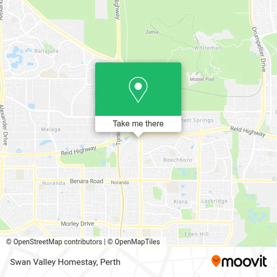 Mapa Swan Valley Homestay