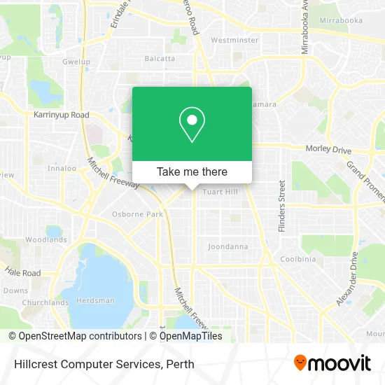 Mapa Hillcrest Computer Services