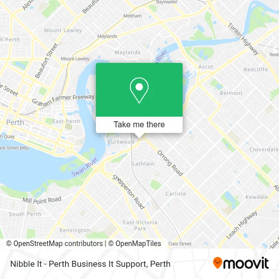 Mapa Nibble It - Perth Business It Support