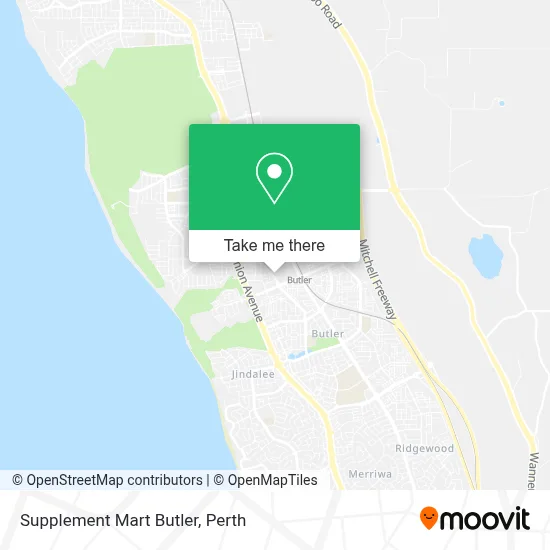 Mapa Supplement Mart Butler