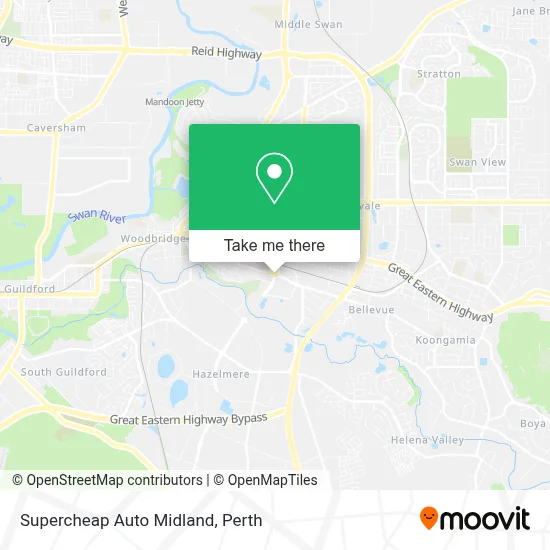 Mapa Supercheap Auto Midland