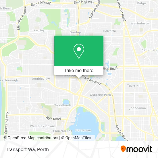 Mapa Transport Wa