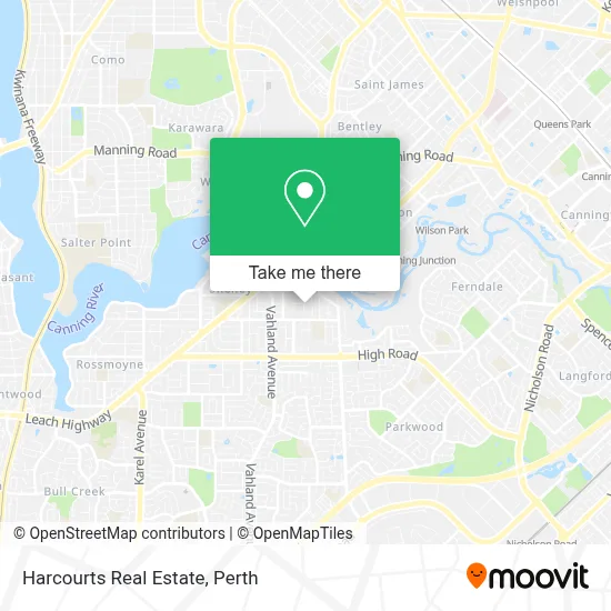 Mapa Harcourts Real Estate