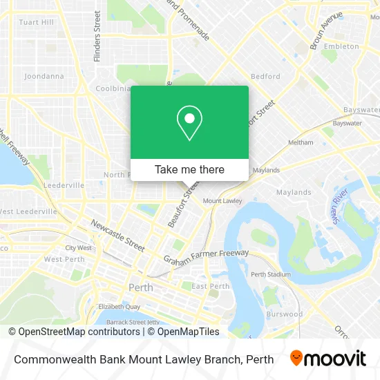 Mapa Commonwealth Bank Mount Lawley Branch