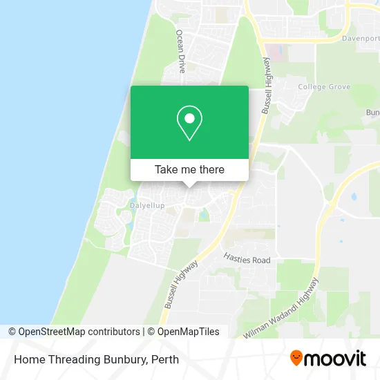 Mapa Home Threading Bunbury
