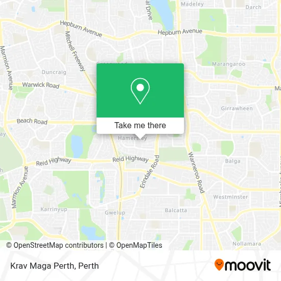 Mapa Krav Maga Perth
