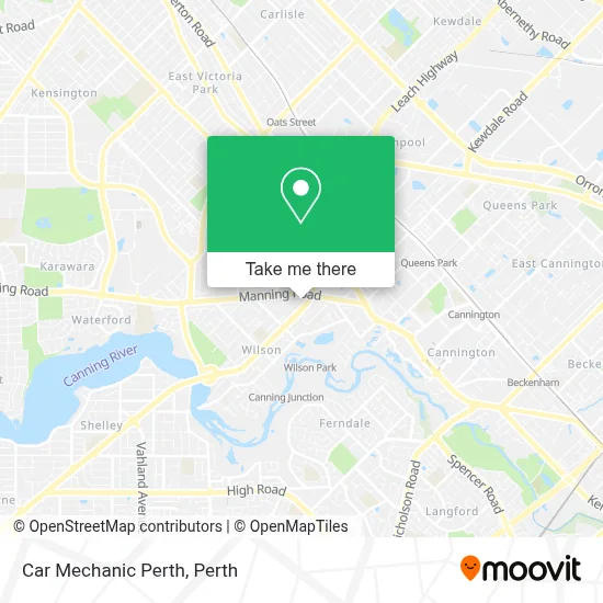 Mapa Car Mechanic Perth