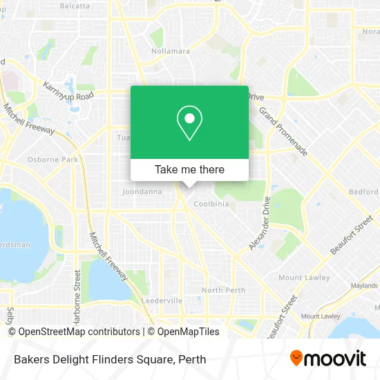 Mapa Bakers Delight Flinders Square