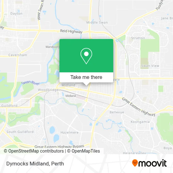 Mapa Dymocks Midland
