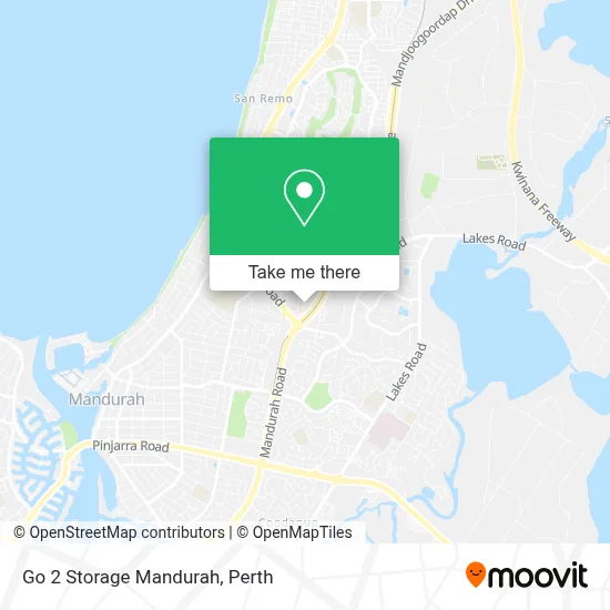 Mapa Go 2 Storage Mandurah