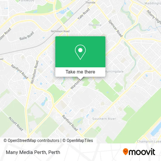 Mapa Many Media Perth