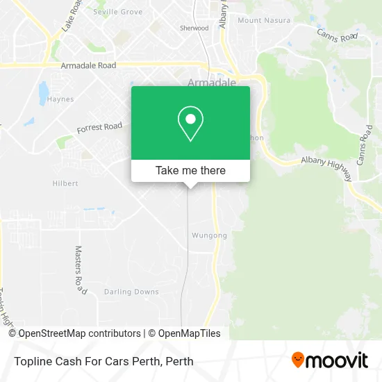 Mapa Topline Cash For Cars Perth