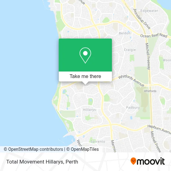 Total Movement Hillarys map