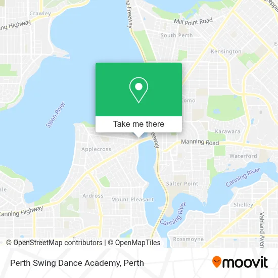 Mapa Perth Swing Dance Academy
