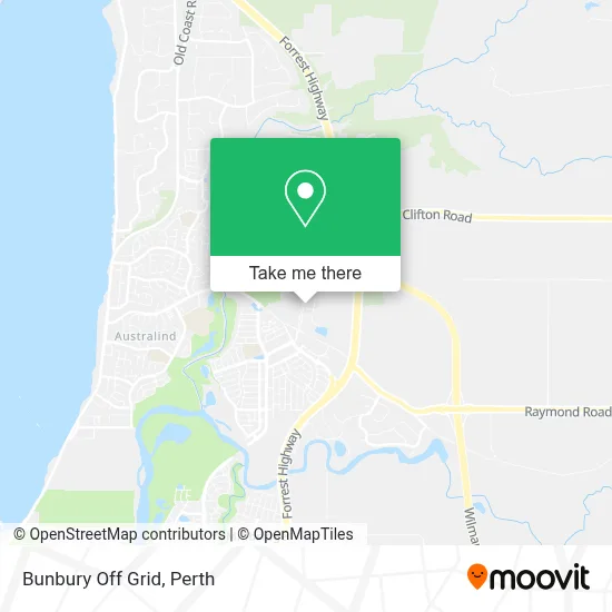 Mapa Bunbury Off Grid