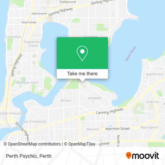 Mapa Perth Psychic
