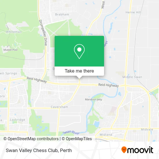Mapa Swan Valley Chess Club