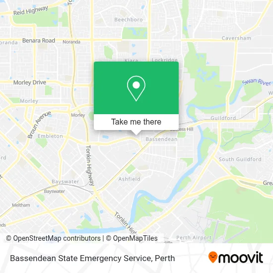 Mapa Bassendean State Emergency Service