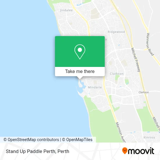Mapa Stand Up Paddle Perth
