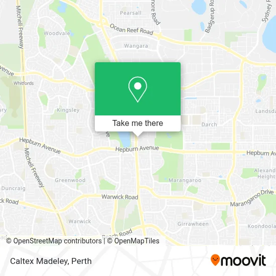 Mapa Caltex Madeley