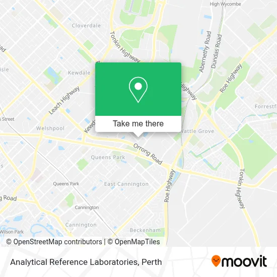 Analytical Reference Laboratories map