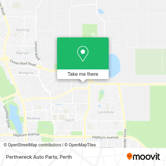 Mapa Perthwreck Auto Parts
