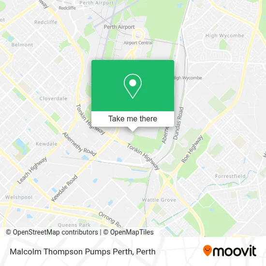 Mapa Malcolm Thompson Pumps Perth