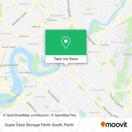 Mapa Super Easy Storage Perth South