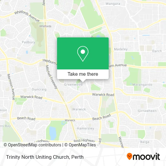 Mapa Trinity North Uniting Church