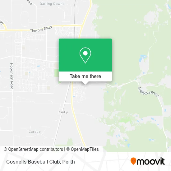 Mapa Gosnells Baseball Club