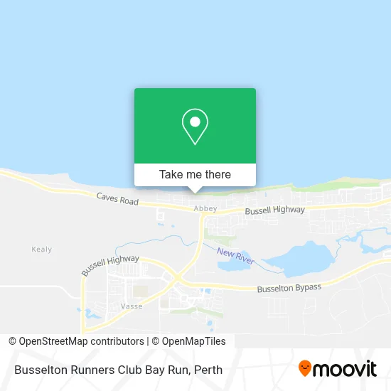 Mapa Busselton Runners Club Bay Run