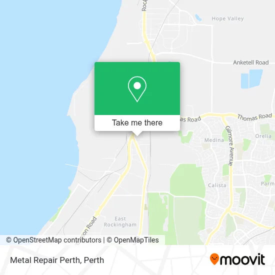 Mapa Metal Repair Perth
