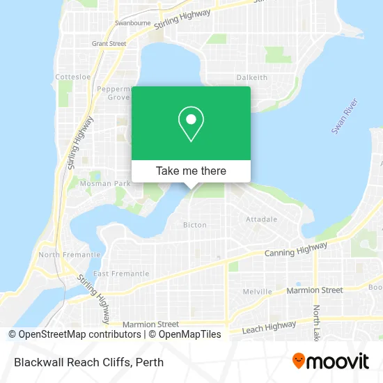 Mapa Blackwall Reach Cliffs