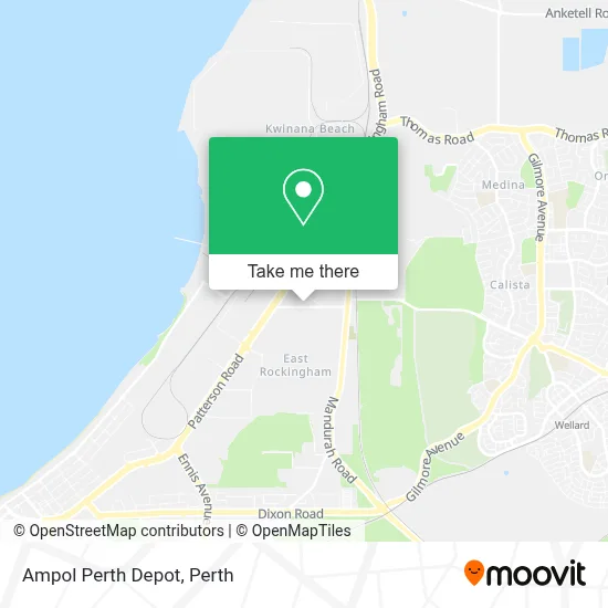 Mapa Ampol Perth Depot
