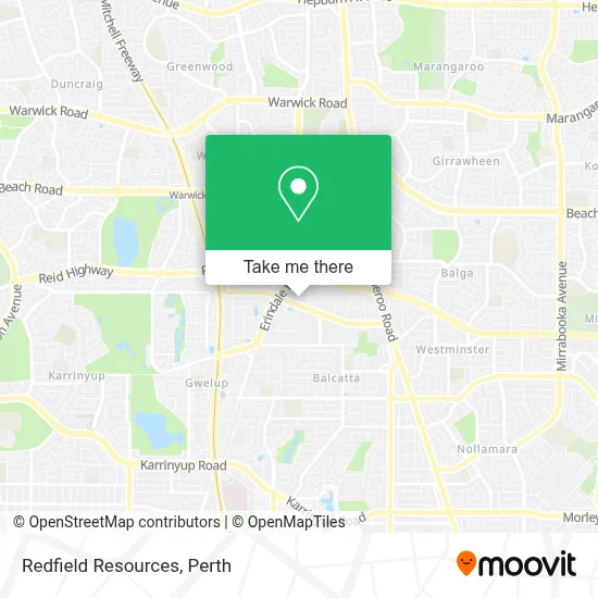Mapa Redfield Resources