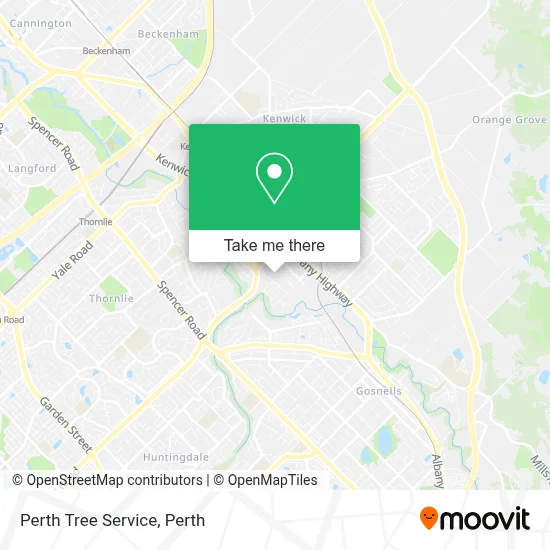 Mapa Perth Tree Service