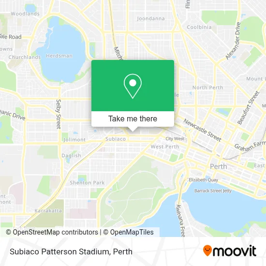Mapa Subiaco Patterson Stadium