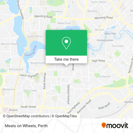 Mapa Meals on Wheels