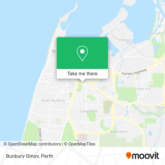 Mapa Bunbury Gmsv