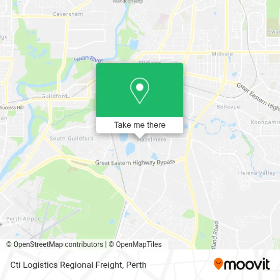 Mapa Cti Logistics Regional Freight
