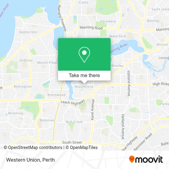 Mapa Western Union
