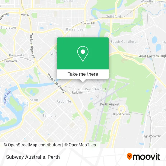 Mapa Subway Australia