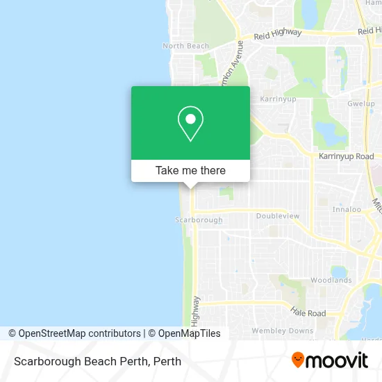 Mapa Scarborough Beach Perth