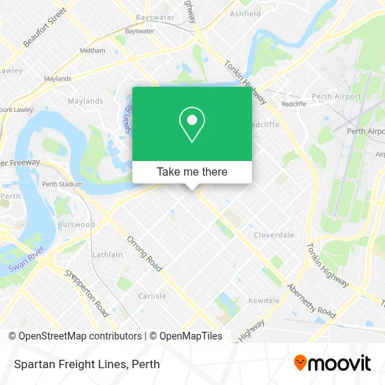 Mapa Spartan Freight Lines